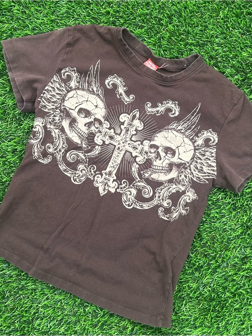 Black Skull & Cross Graphic T-Shirt